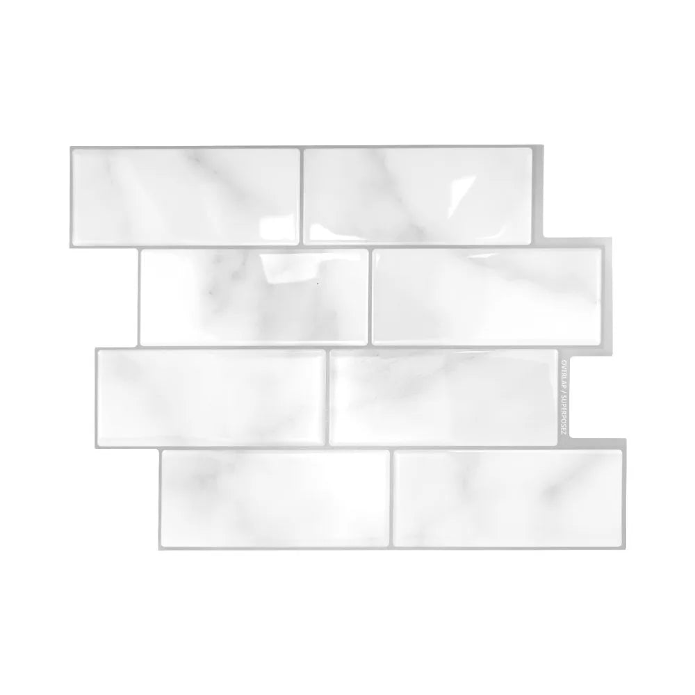 Peel & Stick 3D Wall Tile Stickers | Waterproof PVC