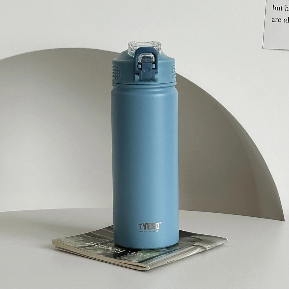 TYESO Stainless Steel Thermos Bottle with Straw | 600ml & 750ml