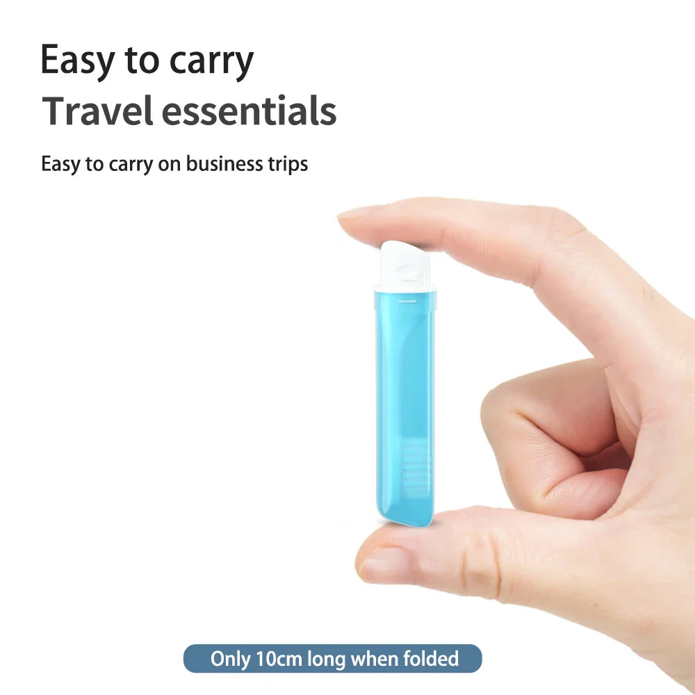 Foldable Mini Travel Toothbrush – Portable Adult Dental Brush in Candy Colors