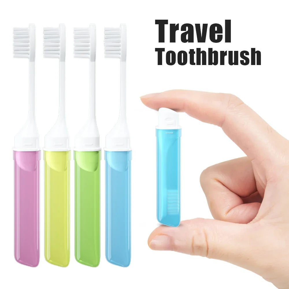 Foldable Mini Travel Toothbrush – Portable Adult Dental Brush in Candy Colors
