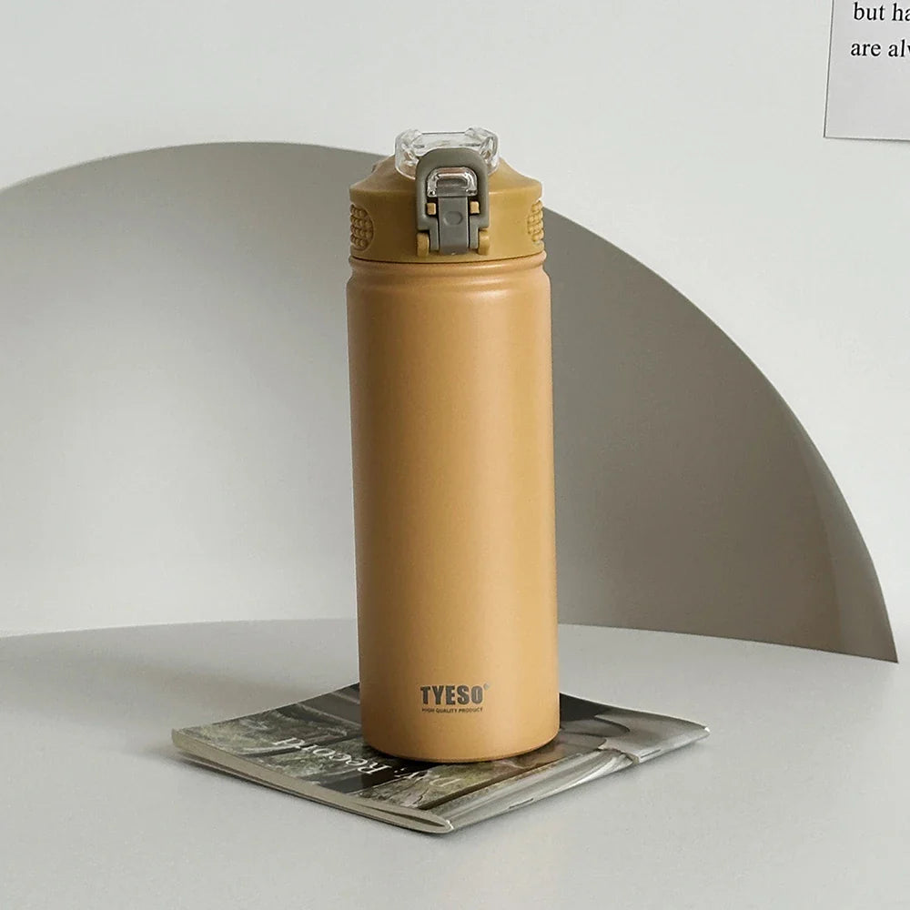 TYESO Stainless Steel Thermos Bottle with Straw | 600ml & 750ml