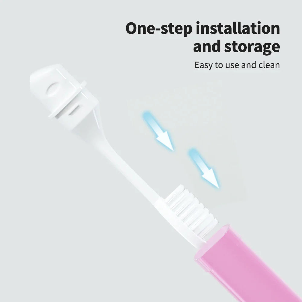 Foldable Mini Travel Toothbrush – Portable Adult Dental Brush in Candy Colors