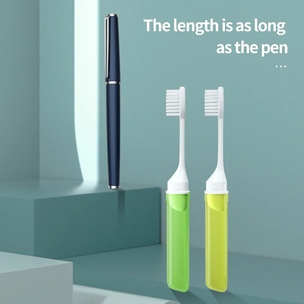 Foldable Mini Travel Toothbrush – Portable Adult Dental Brush in Candy Colors
