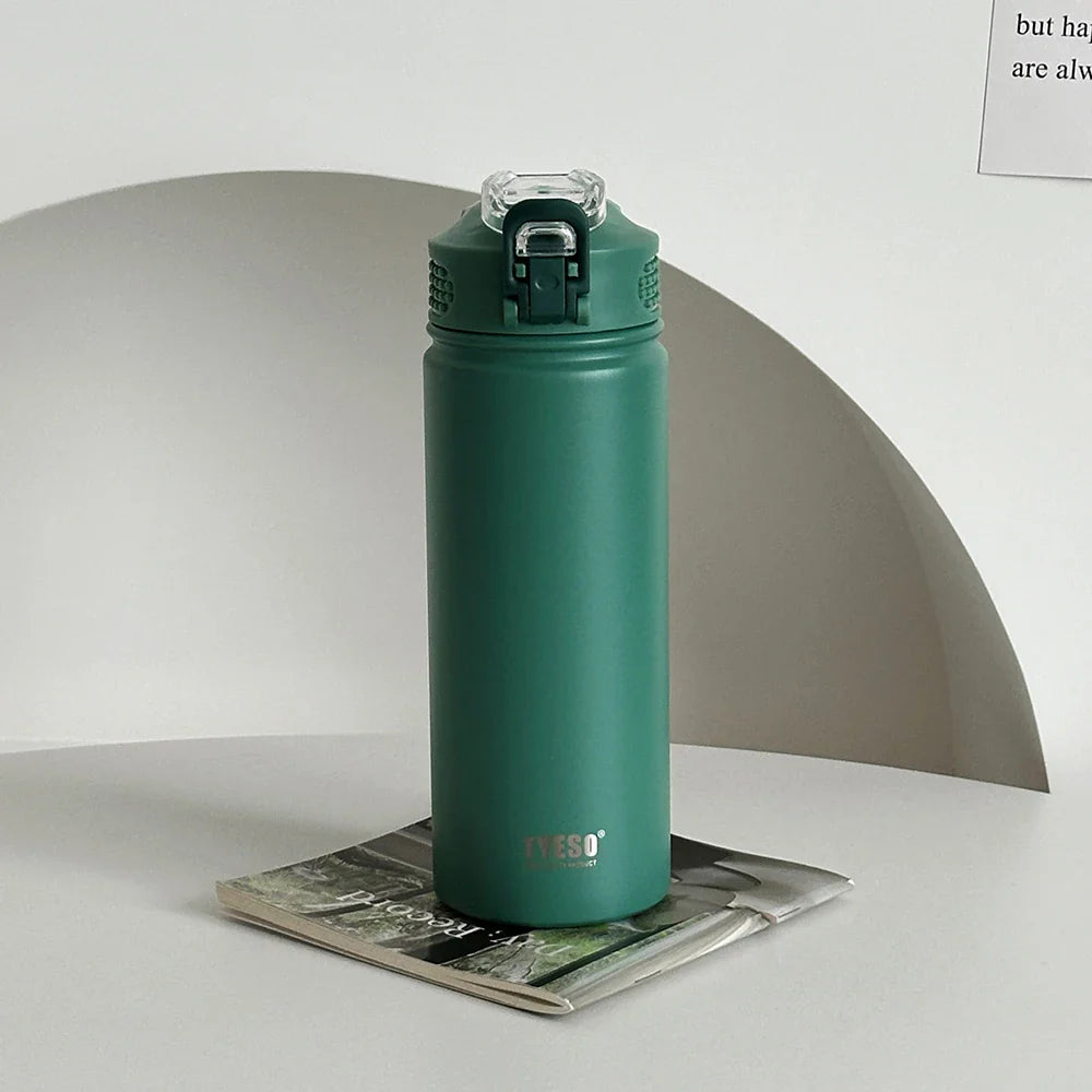 TYESO Stainless Steel Thermos Bottle with Straw | 600ml & 750ml