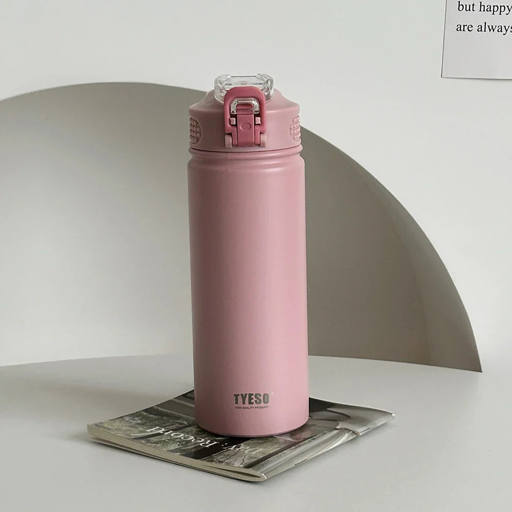 TYESO Stainless Steel Thermos Bottle with Straw | 600ml & 750ml