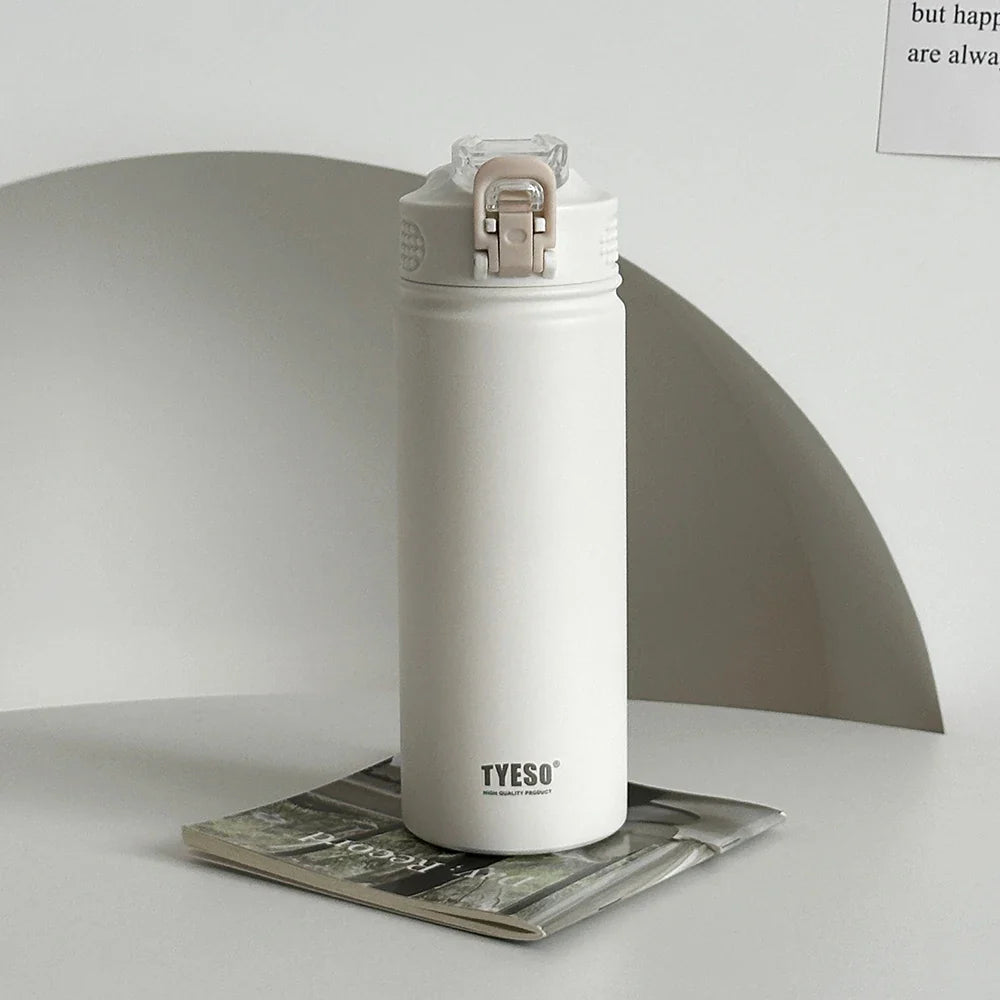 TYESO Stainless Steel Thermos Bottle with Straw | 600ml & 750ml
