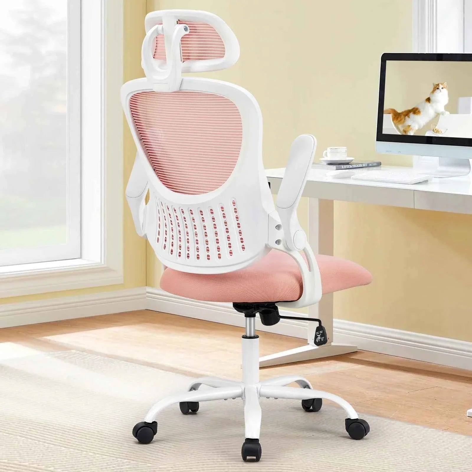 JHK Ergonomic Mesh Office Chair | Lumbar Support & Flip-Up Arms