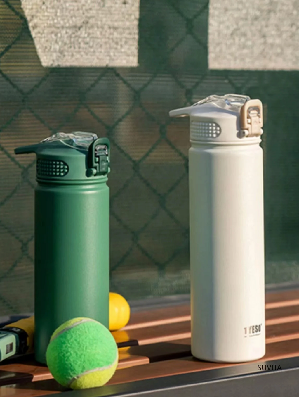 TYESO 600ML/750ML Thermos Water Bottle With Straw Stainless Steel Car Thermal Sports Cup Keeps Cold and Heat Thermal Travel Mug