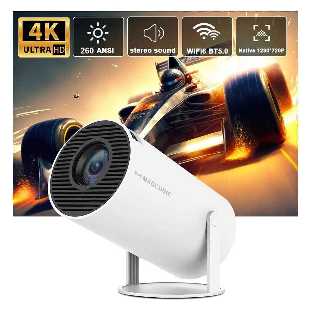 HY300 Pro 4K Projector – Android 11, Dual WiFi 6, 260 ANSI Lumens, Home Cinema